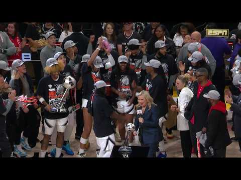 [FULL] Las Vegas Aces' 2025 WNBA Championship trophy ceremony | WNBA on ESPN