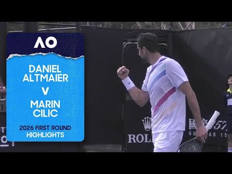 Daniel Altmaier v Marin Cilic Highlights | Australian Open 2026 First Round