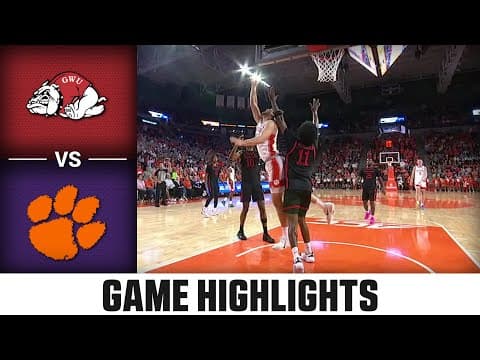 Gardner-Webb vs. Clemson Game Highlights | 2025-26 ACC Men's Basketball