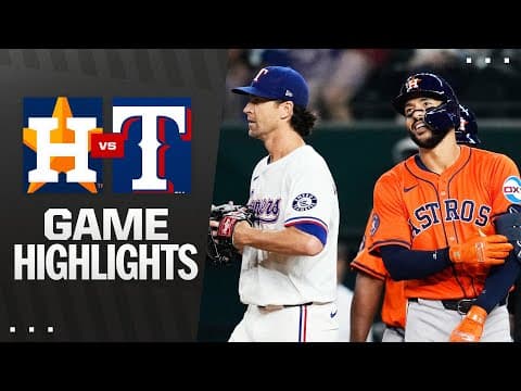 Astros vs. Rangers Game Highlights (9/6/25) | MLB Highlights