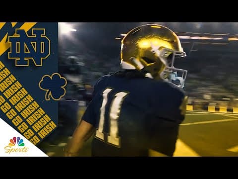 Notre Dame’s CJ Carr and KK Smith connect on 34-yard touchdown vs. Navy | NBC Sports