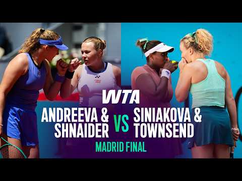Andreeva/Shnaider  vs. Siniakova/Townsend | 2026 Madrid Doubles Final | WTA Match Highlights
