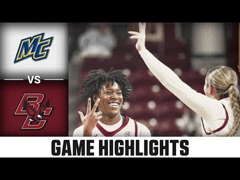 Merrimack vs. Boston College Game Highlights | 2025-26 ACC Women's Basketball Highlights