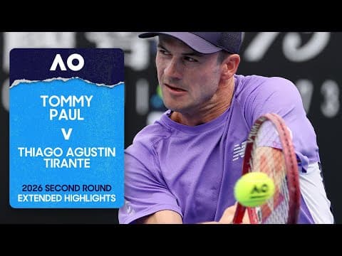 Tommy Paul v Thiago Agustin Tirante Extended Highlights | Australian Open 2026 Second Round