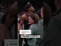 VJ had to check on this fan after he dove over her into the stands ❤️