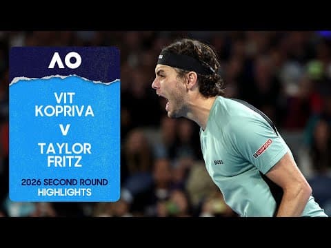 Vit Kopriva v Taylor Fritz Highlights | Australian Open 2026 Second Round