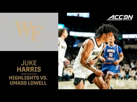 Wake Forest's Juke Harris Highlights vs. UMass Lowell