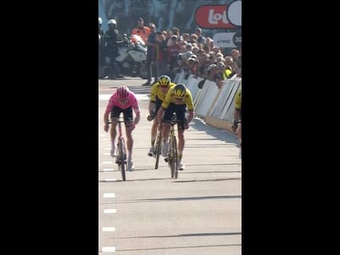 When Neilson Powless single-handedly beat THREE Visma riders to win the Dwars door Vlaanderen 🤯