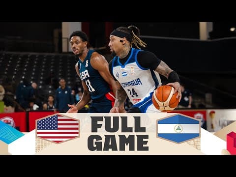 LIVE - USA v Nicaragua | FIBA Basketball World Cup 2027 Americas Qualifiers