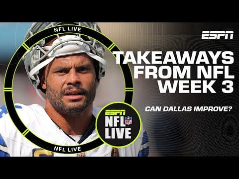 Week 3 TAKEAWAYS 🔍 Have the Cowboys shown they’re a playoff team? | NFL Live