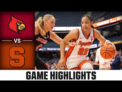 Louisville vs. Syracuse Highlights | 2025-26 ACC Women's Basketball