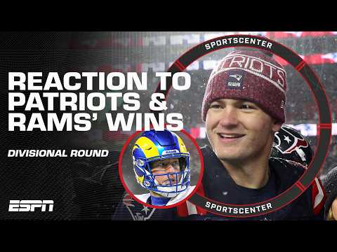 Sunday Divisional Round REACTION 🏈  Pats' dominate Texans & Rams | NFL on ESPN
