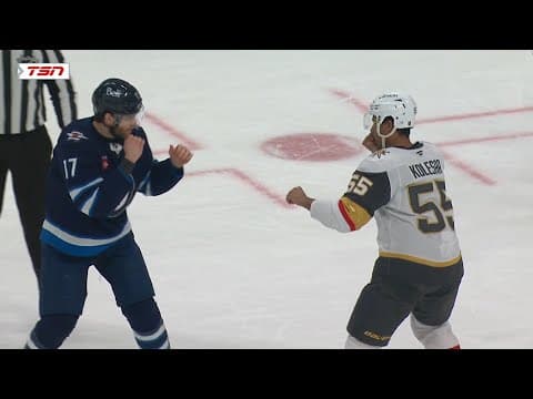 Adam Lowry Revenge Fight Against Keegan Kolesar For Hit That Caused Injury To Haydn Fleury