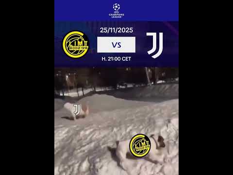 Matchday in the snow ❄️ #football #juve #juventus #championsleague