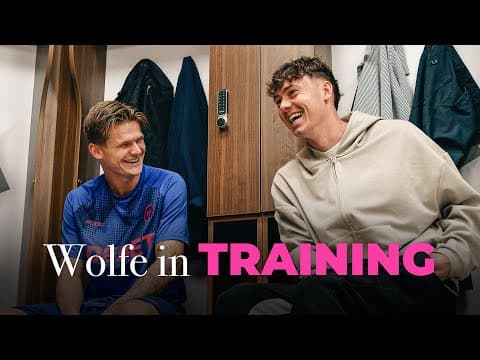 David Moller Wolfe trains with his new teammates