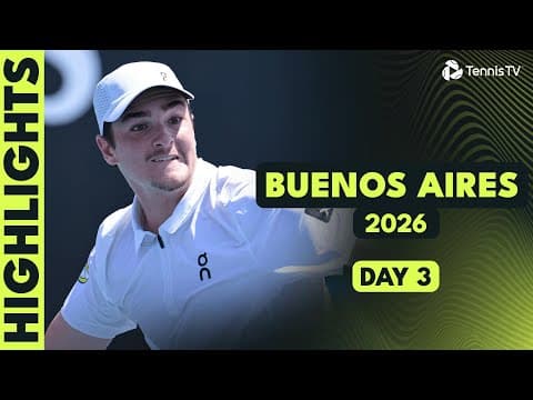 Fonseca Battles Tabilo; Cerundolo & Berrettini in Action | Buenos Aires 2026 Highlights Day 3