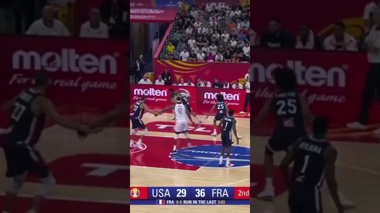 Donovan Mitchell’s shifty moves should be illegal 😮‍💨 #FIBAWC