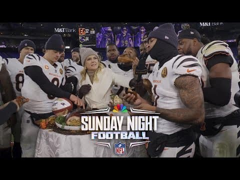 Cincinnati Bengals deliver an unforgettable Thanksgiving postgame interview | SNF | NFL on NBC