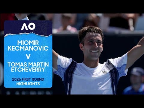 Miomir Kecmanovic v Tomas Martin Etcheverry Highlights | Australian Open 2026 First Round
