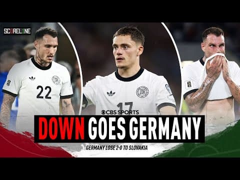 Slovakia UPSETS Germany in World Cup Qualifiers | Wirtz, Gnabry, + Kimmich underperform | Scoreline