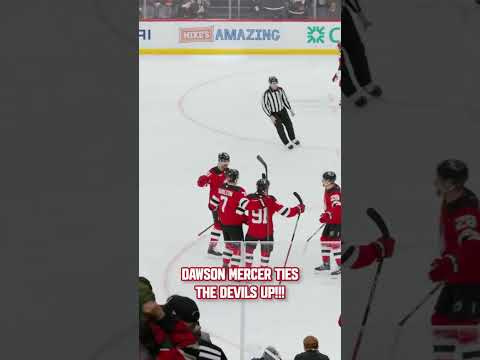 I double dawg dare ya to tie it up. #dawsonmercer #njdevils #devilsvscanes #NHL #hockey #shorts