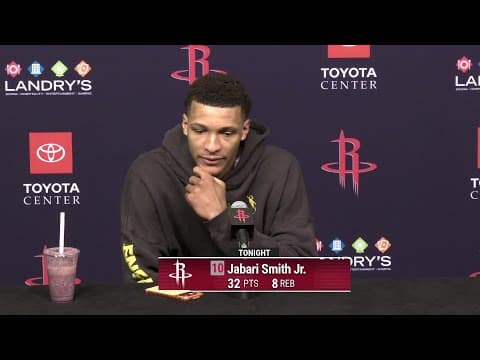 Jabari Smith Jr. with a Press Conference vs Pelicans