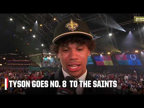 Jordyn Tyson on going No 8 to the Saints: ‘IMMA GIVE IT MY ALL!’ 🔥 | 2026 NFL Draft