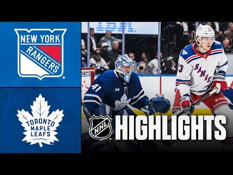 NHL Highlights | Rangers vs. Maple Leafs | October 16, 2025