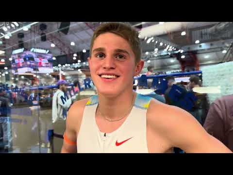 Cooper Lutkenhaus talks 1:14.15 high school 600m record at 2026 Millrose
