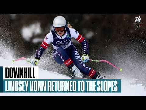 Vonn competes in downhill training a week after tearing ACL