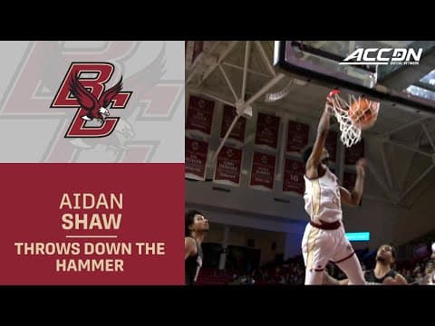 Boston College's Aidan Shaw Throws Down The Hammer