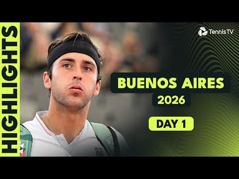Etcheverry Delights Home Crowd; Martinez, Dellien Feature | 2026 Buenos Aires Day 1 Highlights