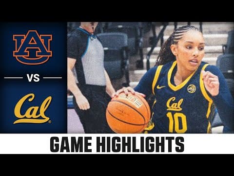 Cal vs. Auburn Game Highlights | 2025-26 ACC Women's Basketball