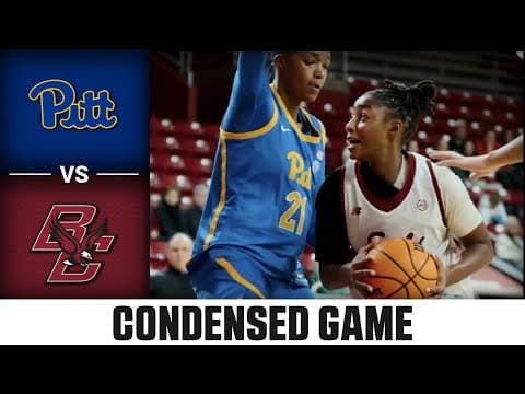Pitt vs. Boston College Condensed Game | 2025-26 ACC Women’s Basketball