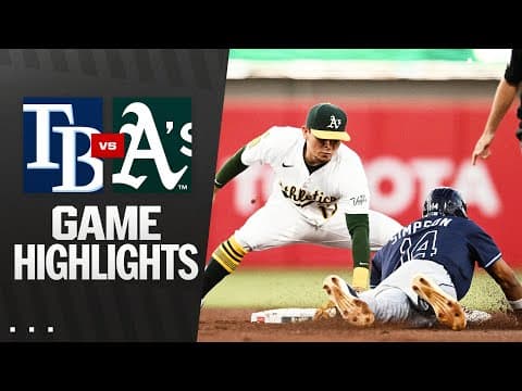 Rays vs. A's Game Highlights (8/12/25) | MLB Highlights