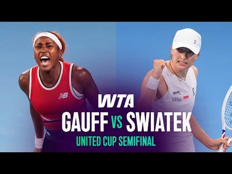 Coco Gauff vs. Iga Swiatek Highlights | 2026 United Cup Semifinal | WTA Match Highlights