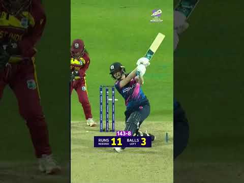 West Indies making light work of the last over against Scotland at the #t20worldcup  🥵