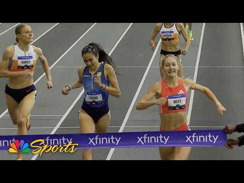 Addison Wiley's PERSONAL BEST wins women's 800m title at USATF Indoor Championship | NBC Sports