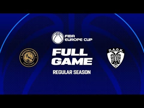 LIVE - Basketball Lowen Braunschweig v PAOK BC | FIBA Europe Cup 2025-26 | Regular Season