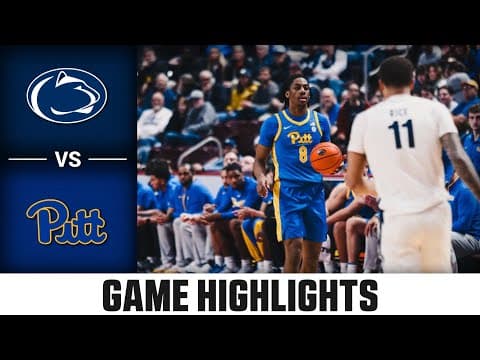 Pitt vs. Penn State Game Highlights | 2025-26 ACC Men's Basketball