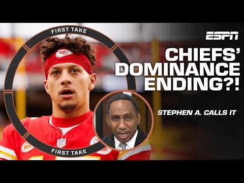 Stephen A. anticipates the Chiefs’ dominance will END this season 👀 | First Take