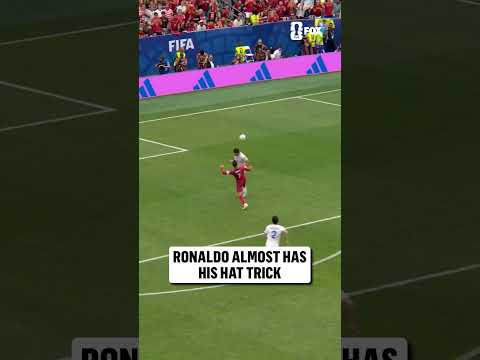 Ronaldo was this close to securing the hat trick 👀