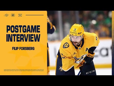 Filip Forsberg: Postgame Interview - Nov. 11th
