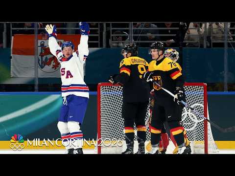 Brock Faber scores through Eichel's screen for 3-0 Team USA lead | Winter Olympics 2026 | NBC Sports