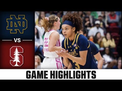 Notre Dame vs. Stanford Highlights | 2025-26 ACC Women's Basketball