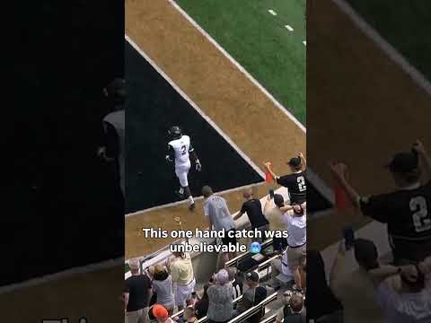 He ran into the wall and still held on 😳 #wakeforest #accfootball #collegefootball