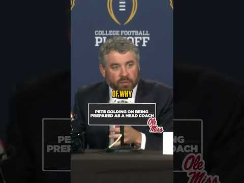 Pete Golding on being prepared to be a head coach in the CFP 🙌 #olemiss #petegolding #sugarbowl