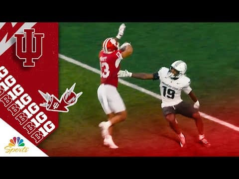Indiana's Elijah Sarratt makes a man miss with sweet move on touchdown | Big Ten on NBC Sports