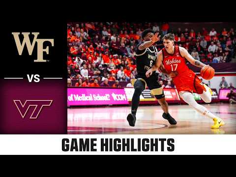 Wake Forest vs. Virginia Tech Game Highlights | 2025-26 ACC Men's Basketball