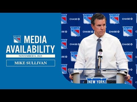 NYR vs NYI: Mike Sullivan Pregame Media Availability | Nov. 8, 2025